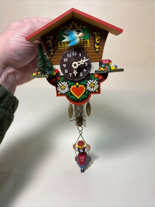 Black Forest Clock Swiss House TU 26 SQ Untested No Key For Parts or Repair