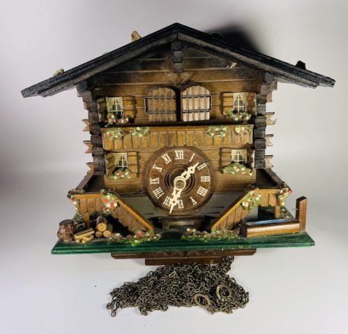 Black Forest Cuckoo Clock-Chalet-Regula German Movement Incomplete