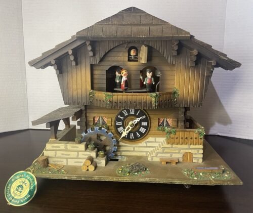 Black Forest Cuckoo Clock Chalet Large Musical No Weights Not Working For Parts