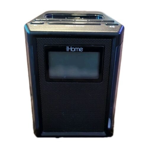 Black iHome iP40 Docking Alarm Clock Radio For iPhone Or iPod Energy Star 5.5" H