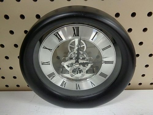 Black Interactive Gear Desktop Clock 7 inch