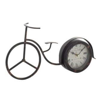 Black Metal Bike Analog Clock