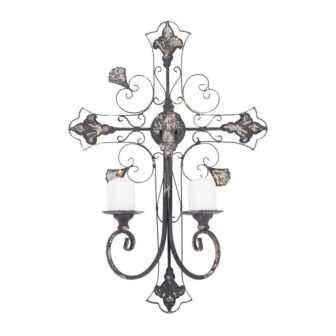Black Metal French Country Wall Decor 24 In. x 16 In
