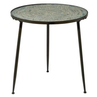 Black Metal Vintage Accent Table