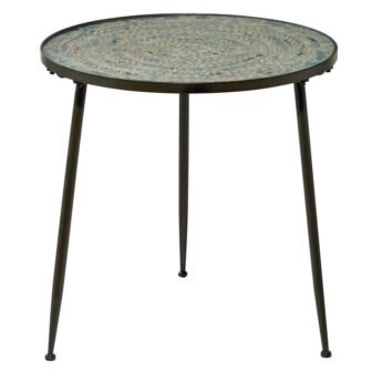 Black Metal Vintage Accent Table