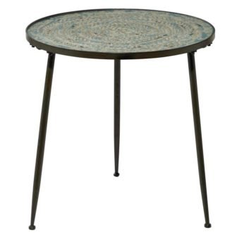 Black Metal Vintage Accent Table