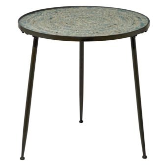 Black Metal Vintage Accent Table
