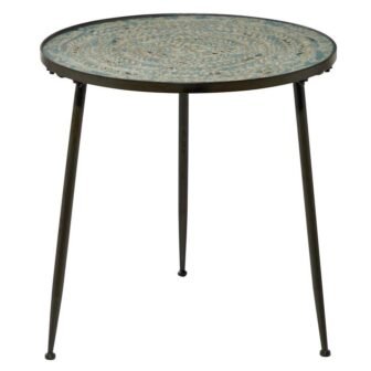 Black Metal Vintage Accent Table
