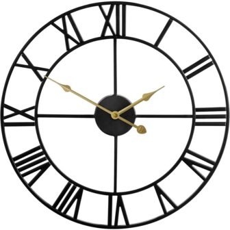 Black Modern Metal Wall Clocks