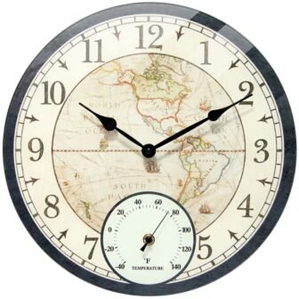 Black Orbis All-Weather Clock
