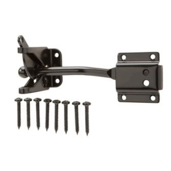 Black Self-Adjusting Gate Latch