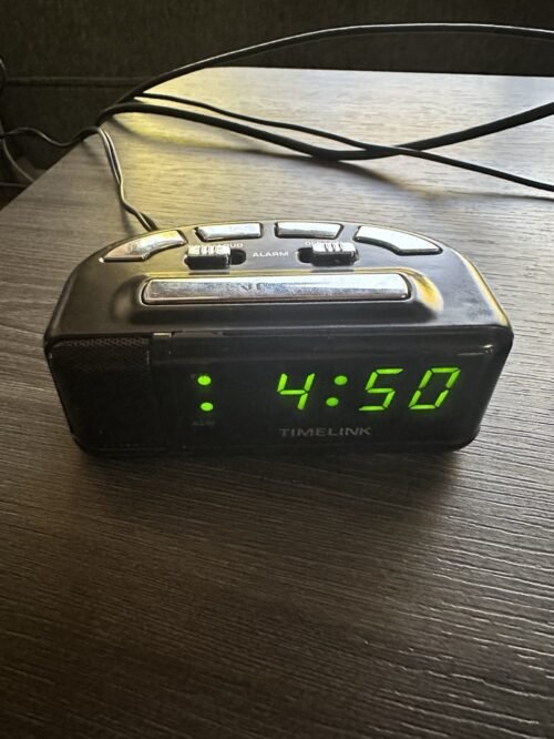 Black Timelink Alarm Clock Used 3-7" LOUD Timer - Good Condition
