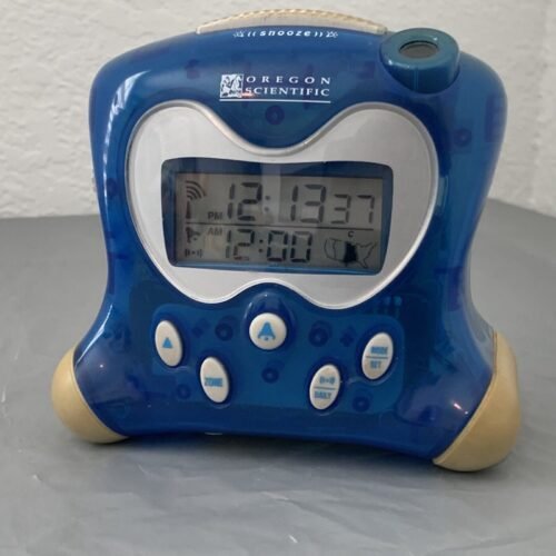 Blue Glow Oregon Scientific Projection Alarm Clock RM313PNA Used