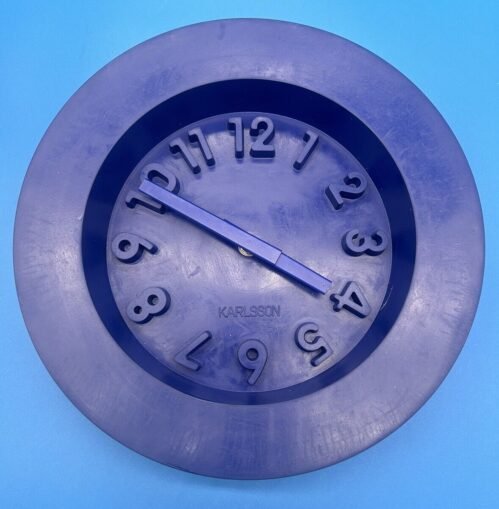 Blue Rubber Karlsson Wall Clock RARE!