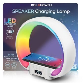 Bluetooth Enabled 10in. White LED Desk Lamp with USB-C Port and QI...