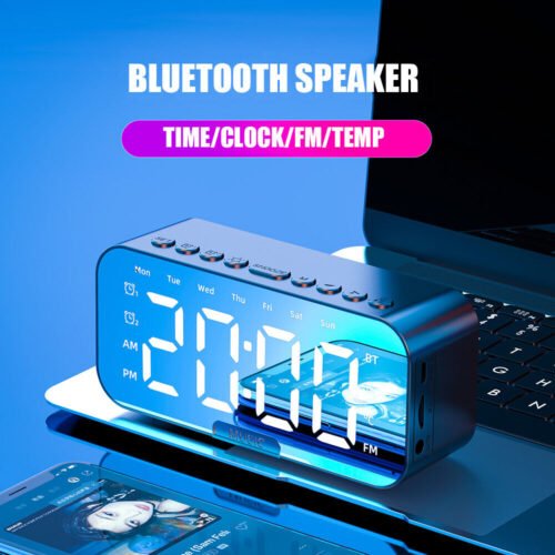 Bluetooth LOUD Speaker Wireless Stereo Bass USB/TF/FM Radio Alarm Clock Outdoor
