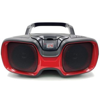 Bluetooth Portable CD AM/FM Radio Boombox in Red