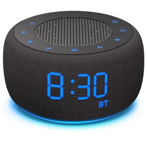 Bluetooth Speaker Alarm Clock with FM Radio - High Fidelity Sound, Full Range...