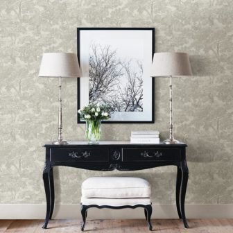 Blyth Grey Toile Grey Wallpaper Sample