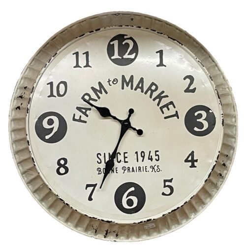Bottle Cap Retro Design Wall Clock 16" Diameter ~ Farmhouse Country