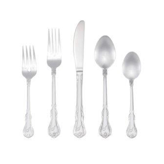 Bouquet Monogrammed Letter S 46-Piece Silver Stainless Steel Flatware Set (Service for...