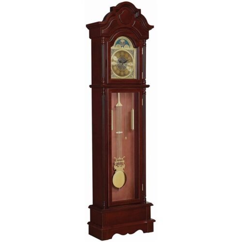 Bowery Hill Chime Grandfather Clock in Red Brown