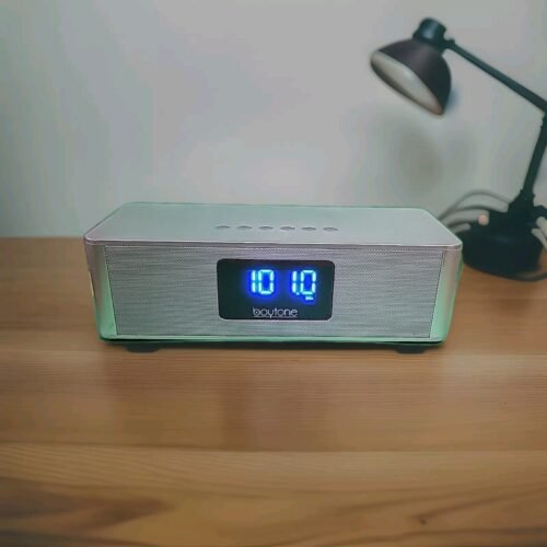 Boytone BT-88CB Portable Wireless Bluetooth Speaker FM Radio Alarm Clock Tested