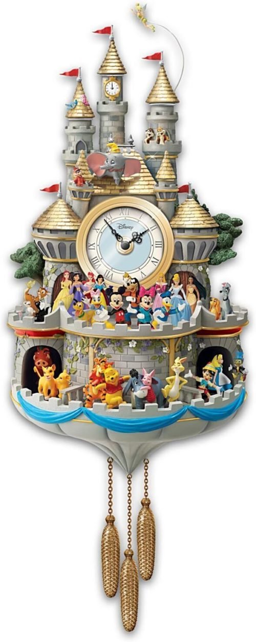 Bradford Exchange Disney Cuckoo Clock Has 43 Characters Lights Music and Motion