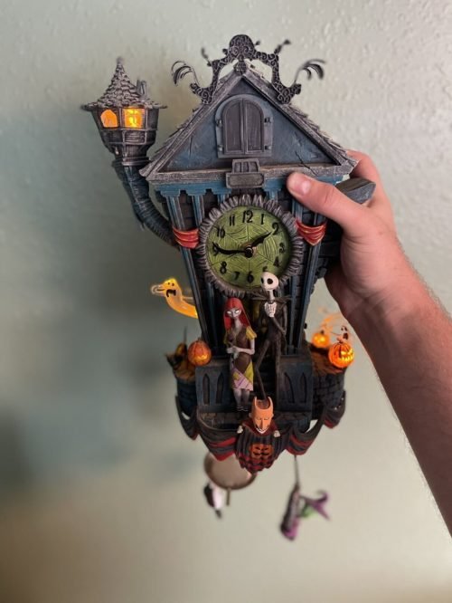 Bradford Exchange Disney Nightmare Before Christmas Cuckoo Wall Clock Jack Sally
