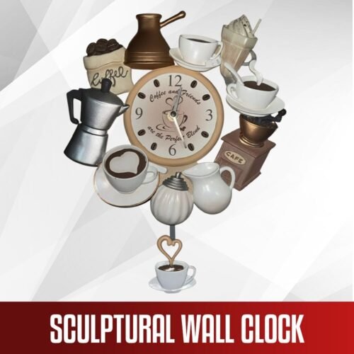 Bradford Exchange The Perfect Blend Sculptural Wall Clock w/Pendulum & COA