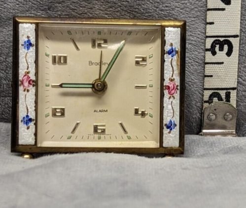 BRADLEY MARK ART ALARM MECHANICAL TABLE DESK CLOCK W. GERMANY HOME DESK