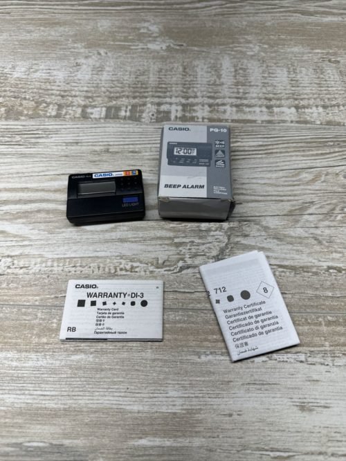 BRAND NEW CASIO TRAVEL CLOCK / DESK CLOCK LED LIGHT ALARM PQ10-1R