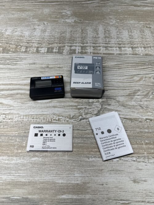 BRAND NEW CASIO TRAVEL CLOCK / DESK CLOCK LED LIGHT ALARM PQ10-1R