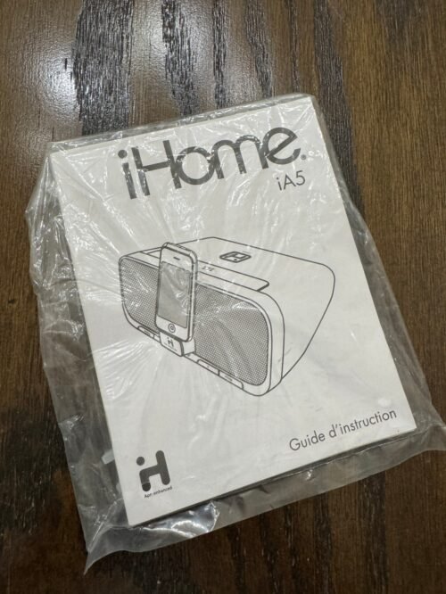 Brand New iHome iA5 App-Enhanced Alarm Clock Speaker System Manual Ships FREE!!!