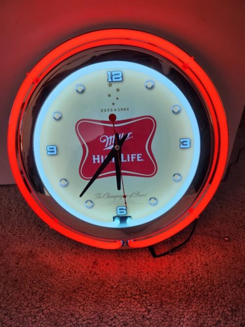 Brand New Miller High Life 14" Neon Wall Clock MIB!