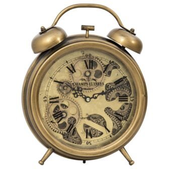 Brass Gears Table Top Clock
