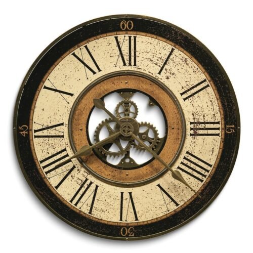 Brass Works Antiqued Finish Wall Clock