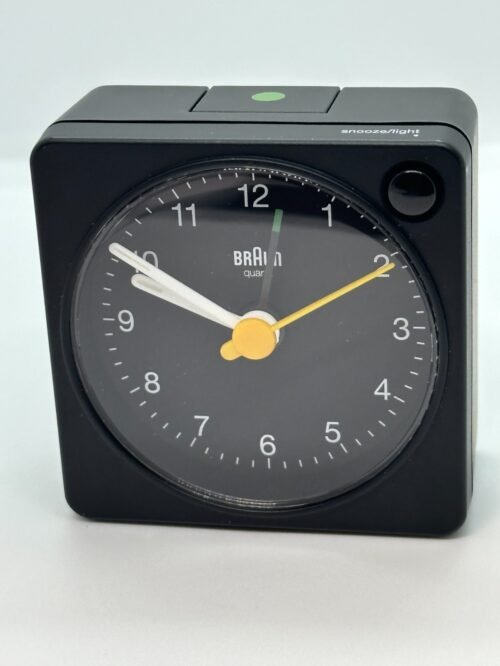 BRAUN BC02XB SLEEK BLACK TRAVEL ALARM CLOCK - LIGHT