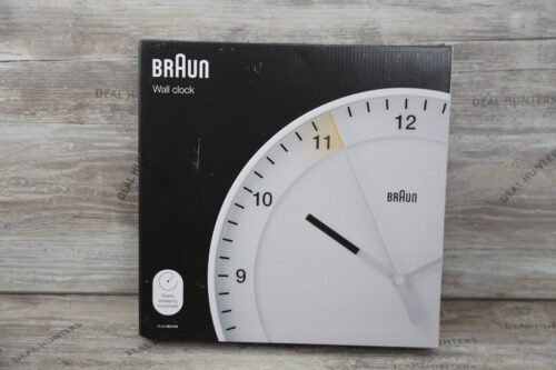 Braun BC17W Classic Wall Clock In White (Brand New)