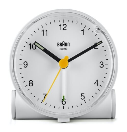 Braun BN-BC01W White Round Quartz Classic Alarm Clock