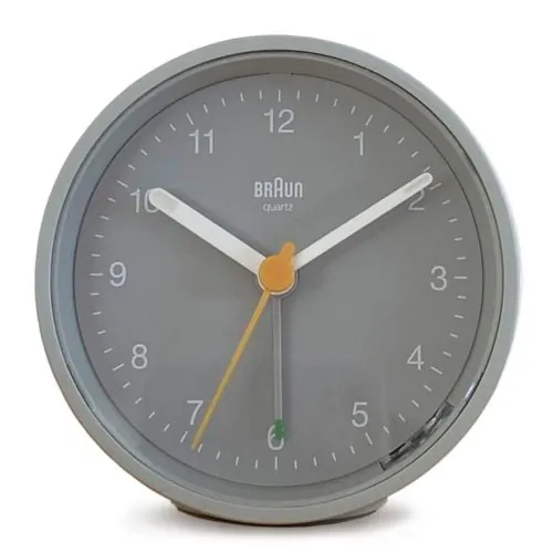 Braun BN BC 12 G Gray Round Quiet Precision Quartz Classic Alarm Clock 2 . 9 " featured image