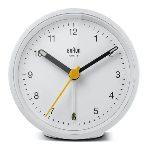 Braun BN BC 12 W White Round Quartz Classic Alarm Clock featured image