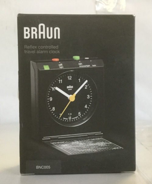 Braun BNC005BKBK Classic Motion Analog Quartz Alarm Clock FREE SHIPPING