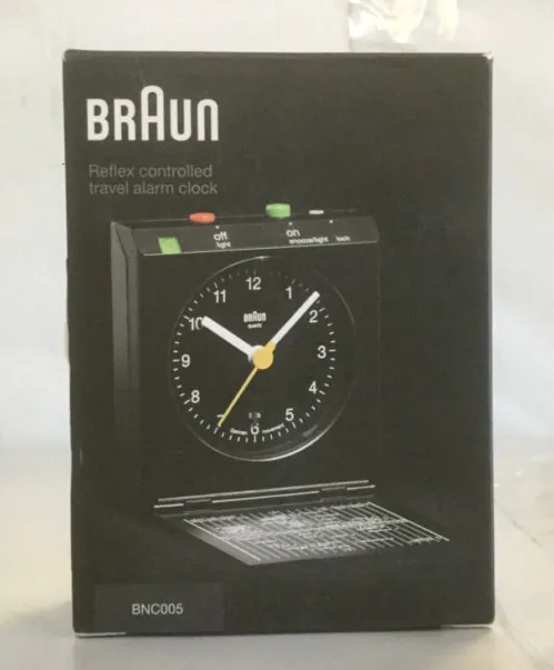 Braun BNC 005 BKBK Classic Motion Analog Quartz Alarm Clock FREE SHIPPING featured image