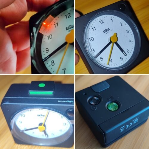 Braun Classic Analog Travel Alarm Clock Black- BC02XBW