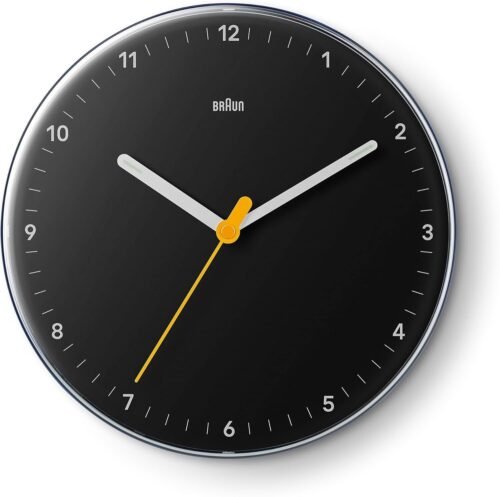 Braun Classic Analogue Wall Clock With Silent Sweeping Quartz Movement, Easy To