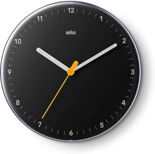 Braun Classic Analogue Wall Clock With Silent Sweeping Quartz Movement, Easy To