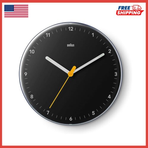 Braun Classic Analogue Wall Clock With Silent Sweeping Quartz Movement, Easy To
