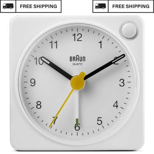 Braun Classic Travel Analogue Alarm Clock - Compact Size
