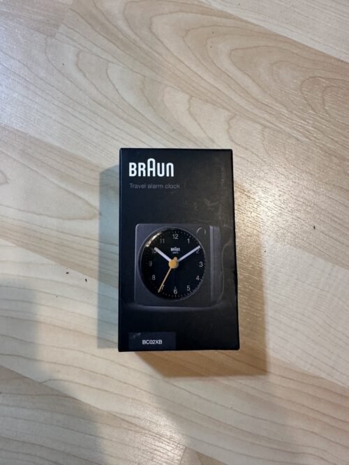 Braun Classic Travel Analogue Alarm Clock with Snooze and Light - Model BC02XB